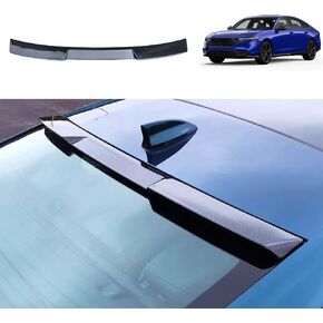 Car Accessories Compatible with Honda Accord 2023 2024 Exterior Trunk Lid Rear Spoiler Wing Cover Trim ABS 1PC(Glossy Black Style)
