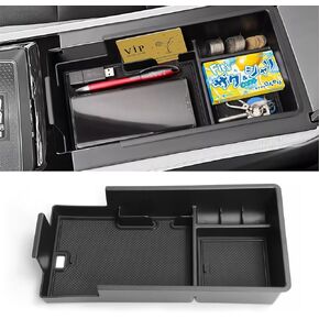 Moonlinks متوافقة مع منظم وحدة التحكم المركزية 2024 Chevy Blazer EV، صينية وحدة التحكم المركزية 2024 Blazer EV ABS مع منافذ USB، صينية إدراج مسند الذراع، صندوق تخزين ثانوي مع حامل للعملات المعدنية وسادات سوداء in Kuwait