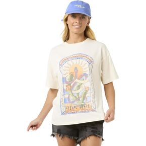 Rip Curl Women's Oversized Heritage Fit Short Sleeve Crew T-Shirt