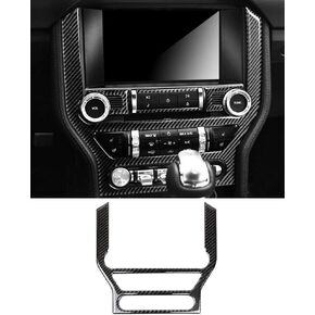 Carbon Fiber Car Styling Sticker Decals Central Control Panel Interior,Black Center Console Trim Accessories for Ford Mustang 2023 2022 2021 2020 2019 2018 2017 2016 2015