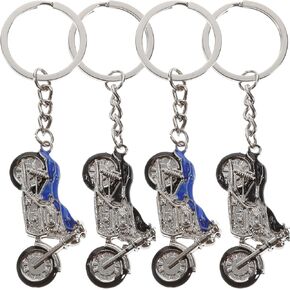 Veemoon 4pcs Metal Motorcycle Keychain Biker Keychain 3D Punk Keychain Motorcycle Bike Keychain Car Key Chain Novelty Keychain Model Keychain Motorbike Purse Keychain Cool Key Ring Adult Teenager