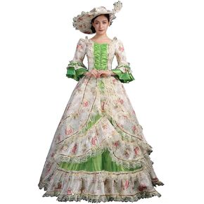 CountryWomen 1700's Rococo Gown Marie Antoinette Renaissance Dress Ball Gown Victorian Fairytale Brocade Dress Ball Gown