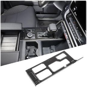 Gear Shift Panel Cover Trim for Toyot@ Tundra 2022-2025 / Toyot@ Sequoia 2023-2025 Accessories, ABS Center Console Gear Shift Decorative Panel, with 4WD (Carbon Fiber Pattern)