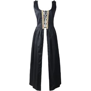 Renaissance Medieval Pirate Peasant Costume Irish Over Dress Fitted Bodice