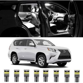 AWALITED 14pcs Interior LED Lights Kit Super Bright LED Map Dome Light Bulbs Replacement for 2010 2011 2012 2013 2014 2015 2016 2017 Lexus GX460 all models