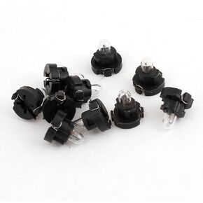 uxcell 10 Pcs Yellow T3 Auto 1 Bulb Dashboard Indicator Side Light internal