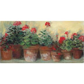 Trademark Fine Art, 12x24 Kathleens Geraniums by Carol Rowan, Multiple Colors