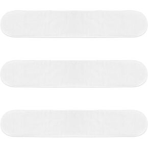 Absorbent 100% Cotton Pads for Skin Folds, Moisture Wicking Cloth, Bra Liner for Breast Sweat, Tummy Liners for Sweat- 3PCS (Medium) White