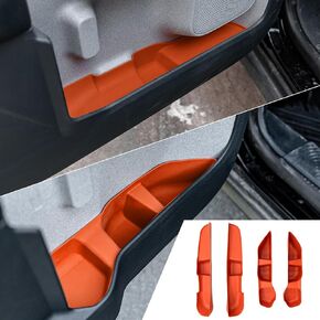 Door Side Storage Tray Compatible with 2022-2025 Ford Maverick Side Door Storage Box Door Organizer Phone Pocket Silicone Front & Rear 4PCS Maverick Accessories (Black)