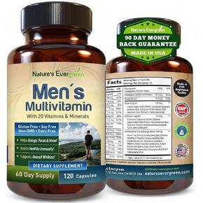 Best Multivitamin for Men | Completely Men's Multivitamins & Multiminerals with Over 20 Vitamins A, C, D, E, B12, Zinc & More Essential Vitamins for Men | Energy, Focus & Immune Health. 120 Capsules