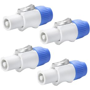 4-Pack 3-Pin AC PowerCon Male Connectors، ABS متين مقاوم للهب، تركيب سريع للتوصيل والتشغيل، نقل طاقة مستقر، مقاومة عالية للتآكل، مثالية لأضواء الشعاع/المسرح in Kuwait