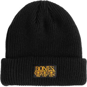 Bones Wheels Pushing Up Daisies Beanie, Black