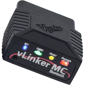 V-gate vLinker MC+ OBDII Bluetooth Adapter Car Wireless OBD2 Scanner All Systems Diagnostic Scan Tool and Code Reader Clear Faults Hacker-Proof for iOS, Android &Windowns