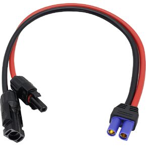 HCFeng10AWG MC-4 to EC-5 Cable Solar Panel Adapter to EC5 Female Power Cable, EC5 to Lithium Battery Charging Cable for Car Battery Solar Generator Motorcycle Emergency Start etc.(40cm/16inch)