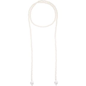 50IN charm long pearl necklaces for women 1920s pearl costume beaded vintage necklace non tarnish pearl jewelry string of pearls wedding guest jewelry for women a birthday present gift Halloween