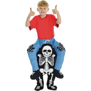 Morph Kids Piggyback Skeleton Costume, Piggyback Costume Kids, Kids Piggyback Costume, Halloween Funny Costumes For Kids Boys