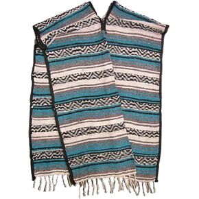 Authentic Traditional Mexican Poncho for Boys and Girls, Unisex Multi Colored Falsa Ponchos with Fringe on Bottom, One Size Fits Most Children, Color May Vary