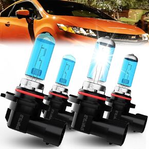 Headlight Bulbs Compatible with Honda Pilot (2006-2018) Light Bulb Halogen, 9005/hb3 High Beam & h11/h8/h9 Low Beam + h11 Halogen Fog Lights, Pack of 6
