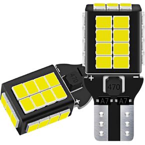 921 LED Bulbs, 912 921 LED Bulb Reverse Light T15 Back up Lights, 6000K Xenon White W16W 906 904 902 Bulb, Super Bright 2835 27-SMD Chipsets, Pack of 2