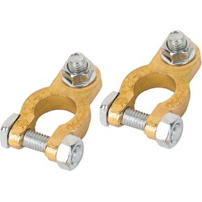 1 Pair Battery Terminal Connector, Automotive Battery Positive and Negative Heavy Duty Terminals, Pure Copper with Plastic Cover for Automotive, RV, Boat Batteries and More.