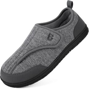 LongBay Men's Wide Slippers Adjustable Diabetic House Shoes Comfy Swollen Edema Slippers Indoor Outdoor in Kuwait