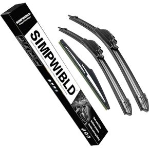 SIMPWIBLD 3 wipers Replacement for 2017-2022 Nissan Rogue Windshield Wiper Blades Original Equipment Replacement 28"+18"+12" (Set of 3)