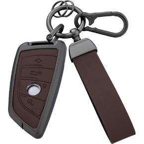 Key Fob Cover with Heavy-duty Keychain for BMW 3 4 5 6 7 Series X1 X2 X3 X4 X5 X6 Classic