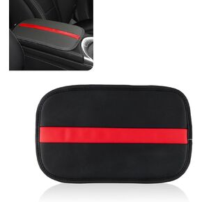 1 PC Car Center Armrest Pad, Non-Slip Center Console Cover, Car Armrest Cover Accessories Interior Protection, Universal for Most Cars (Red)