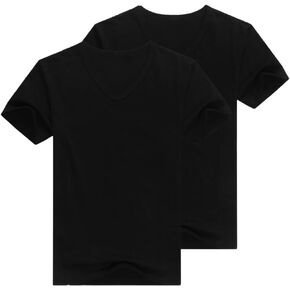 ZUEVI Men's Workout T Shirts Slim Fit Athletic Bodybuilding T-Shirts Muscle Short Sleeve V Neck Tees