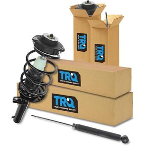 TRQ Front and Rear Complete Strut Assembly & Shock Absorber Kit Complete Strut & Coil Spring Assembly Compatible with 2010-2014 Volkswagen Golf 2005-2018 Jetta