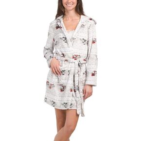 Berkshire Blanket & Home Co Peanuts Snoopy Plush Hooded Women's Robe