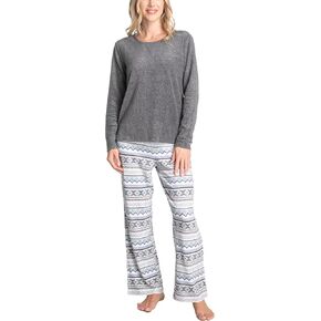 Goodnight Kiss Bear Hug 2 Thermal Fleece Pajama Set, Long Sleeve Shirt and Sleep Pants