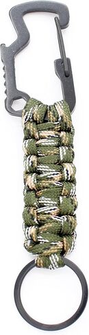 Elite Survival Keychain made from Paracord - Carabiner, Keyring, and Bottle Opener - Outdoors, Emergency, & Camping Accessory in Saudi Arabia