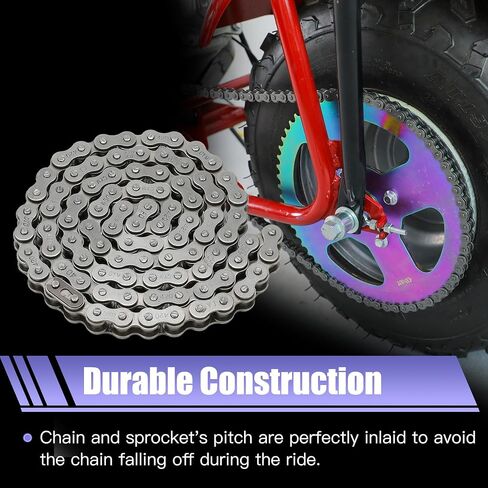 420 Chain with 60 Tooth Sprocket 40mm Bore for Coleman Mini Bike CT200U BT200X CT200U-EX Baja Warrior TrailMaster MB200 Axis M200 196cc 200cc 6.5hp Parts Jackshaft Front Drive Chain 42 Link 90L in Kuwait