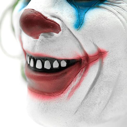 أقنعة الهالوين اللاتكس للرجال من Aolamegs، قناع ابتسامة مع شعر أخضر للبالغين، أزياء تنكرية للمهرج، وملابس الحديقة، ودعامات الحفلات في الفناء (JK24) in Kuwait