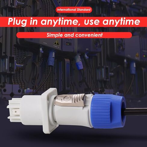 4-Pack 3-Pin AC PowerCon Male Connectors، ABS متين مقاوم للهب، تركيب سريع للتوصيل والتشغيل، نقل طاقة مستقر، مقاومة عالية للتآكل، مثالية لأضواء الشعاع/المسرح in Kuwait