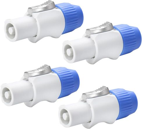 4-Pack 3-Pin AC PowerCon Male Connectors، ABS متين مقاوم للهب، تركيب سريع للتوصيل والتشغيل، نقل طاقة مستقر، مقاومة عالية للتآكل، مثالية لأضواء الشعاع/المسرح in Kuwait