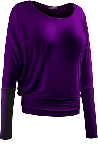 Women's Boat Neck Long Sleeve BatWing Dolman Top Premium Shirt in Saudi Arabia