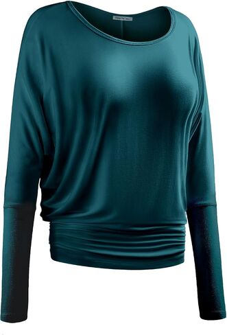 Women's Boat Neck Long Sleeve BatWing Dolman Top Premium Shirt in Saudi Arabia