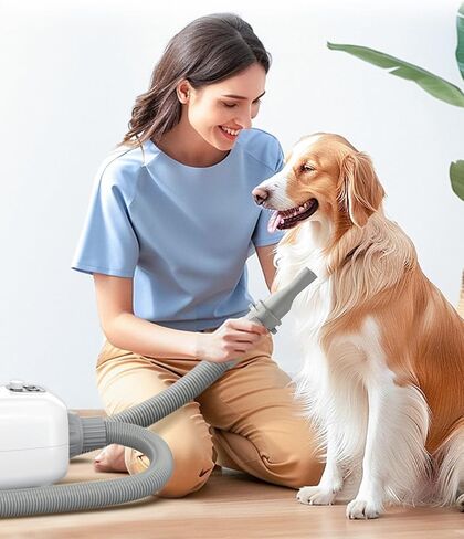 SISIGAD Dog Dryer, Professional Dog Hair Dryer, High Velocity Blow Dryer for Dogs with 3 Nozzles, Adjustable Speed and Temperature Perfect for Your Dogs, Cats, Furfriends Home Salon Grooming in Saudi Arabia