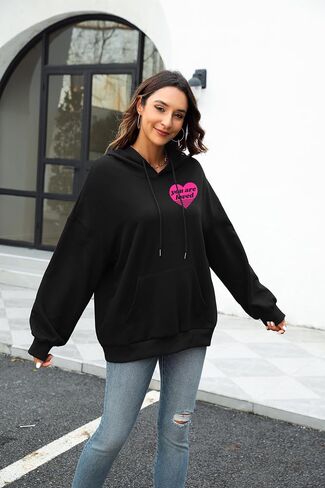 TAOHONG You Are Loved Women's Graphic Hoodies Preppy Sweatshirts Mental Health For Teen Girls Drawstring Pullover Tops in Saudi Arabia