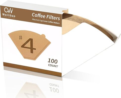 Coffee Filters Paper for Ninja Coffee Maker, 100Pcs Coffee Maker Filter 4 Cone Paper for Ninja 12-Cup Coffee Brewer Ninja Dual Brew Coffee Maker Ninja CM401 Ninja CFN601 Barista System in Kuwait