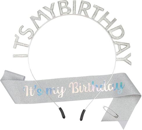 Cute Birthday Headband for Women IT'S MY BIRTHDAY Headband & BIRTHDAY GIRL Sash Birthday Sash for Girls in Saudi Arabia