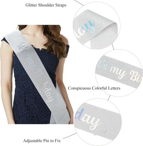 Cute Birthday Headband for Women IT'S MY BIRTHDAY Headband & BIRTHDAY GIRL Sash Birthday Sash for Girls in Saudi Arabia