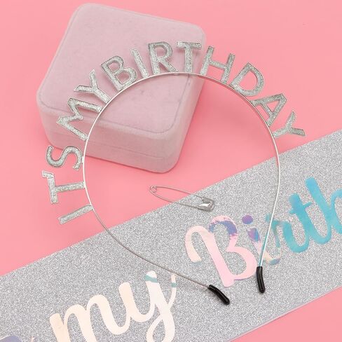 Cute Birthday Headband for Women IT'S MY BIRTHDAY Headband & BIRTHDAY GIRL Sash Birthday Sash for Girls in Saudi Arabia