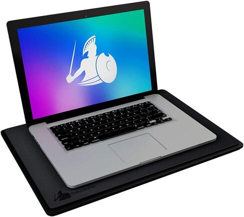 حماية من الإشعاع الكهرومغناطيسي للكمبيوتر المحمول من DefenderPad ودرع للحرارة من DefenderShield - وسادة لاب توب مانعة لـ EMF وجهاز كمبيوتر محمول واقٍ 5G متوافق مع كمبيوتر محمول يصل إلى 17 بوصة، وChromebook، وMacBook (رمادي) in Kuwait