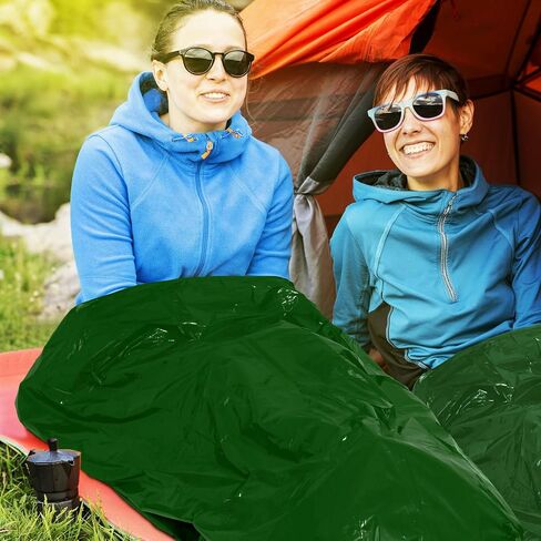 Qunclay 6 Set Emergency Sleeping Bag Portable Emergency Bivy Sack with Whistles Thermal Waterproof Survival Bag Foldable Lightweight Emergency Supplies for Outdoor Camping Hiking Running Travel in Saudi Arabia