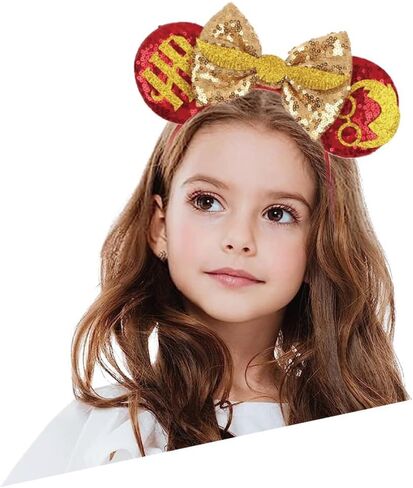 Minnie Birthday Decorations Mickey Mouse Ears Party Decorations Mouse Ears for Women Belle Costume Adult Women in Saudi Arabia