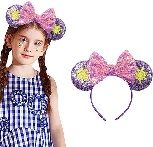 Minnie Birthday Decorations Mickey Mouse Ears Party Decorations Mouse Ears for Women Belle Costume Adult Women in Saudi Arabia