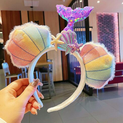 Minnie Birthday Decorations Mickey Mouse Ears Party Decorations Mouse Ears for Women Belle Costume Adult Women in Saudi Arabia